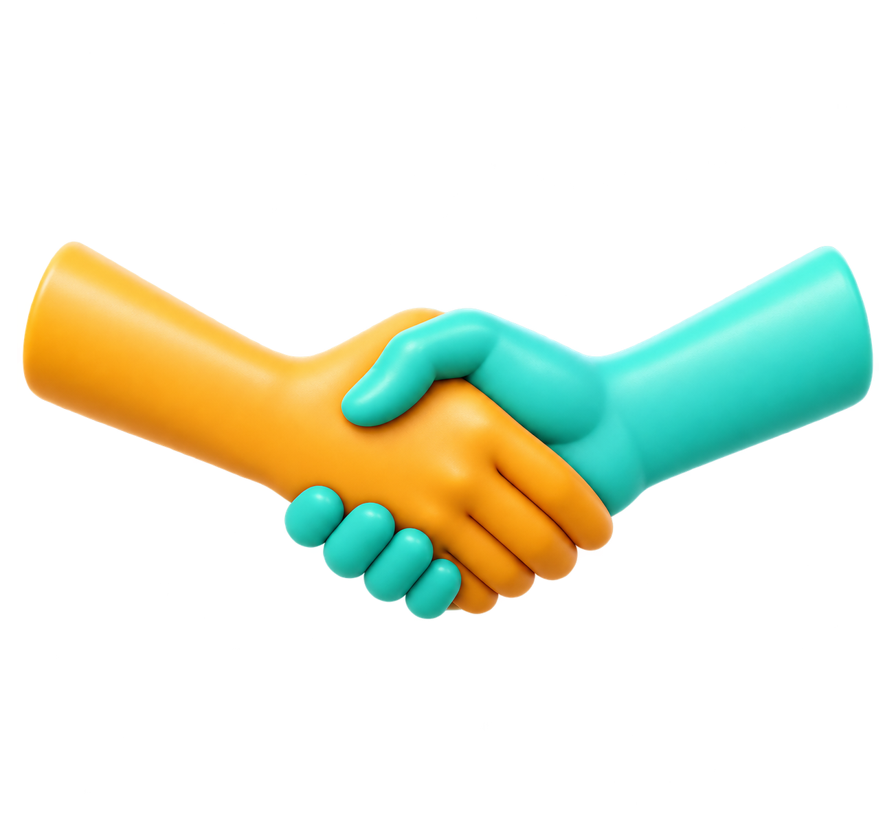 Una mano ambra e una acquamarina che si stringono